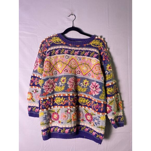 Jennifer Reed | Sweaters | Vintage Jennifer Reed Handknit Chunky ...